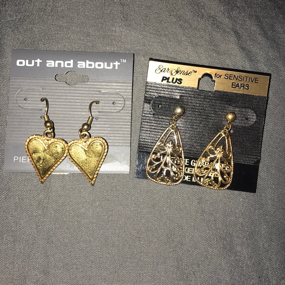 Gold earrings
